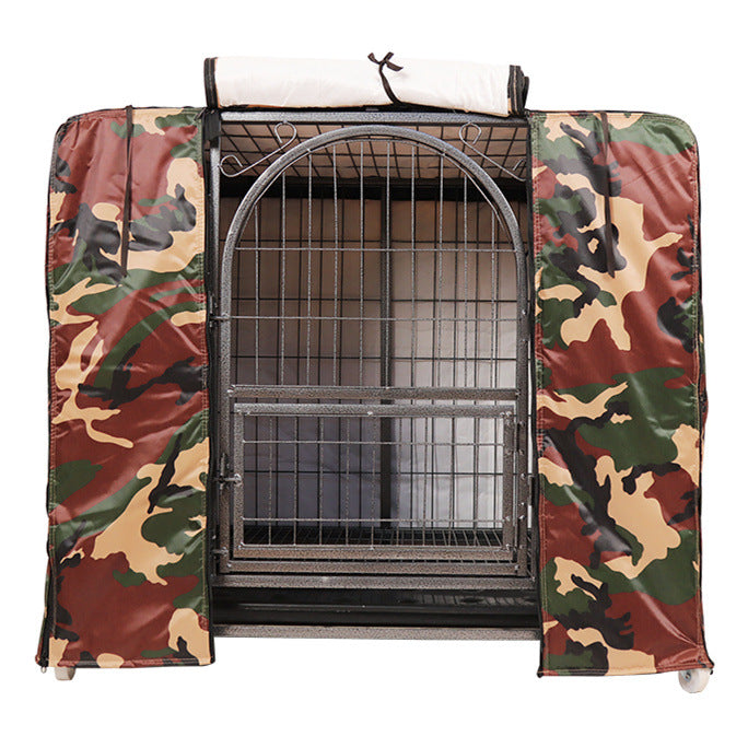 Camouflage warm dog crate cover