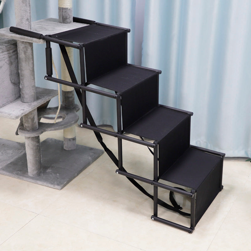 Portable folding shelf pet car ladder