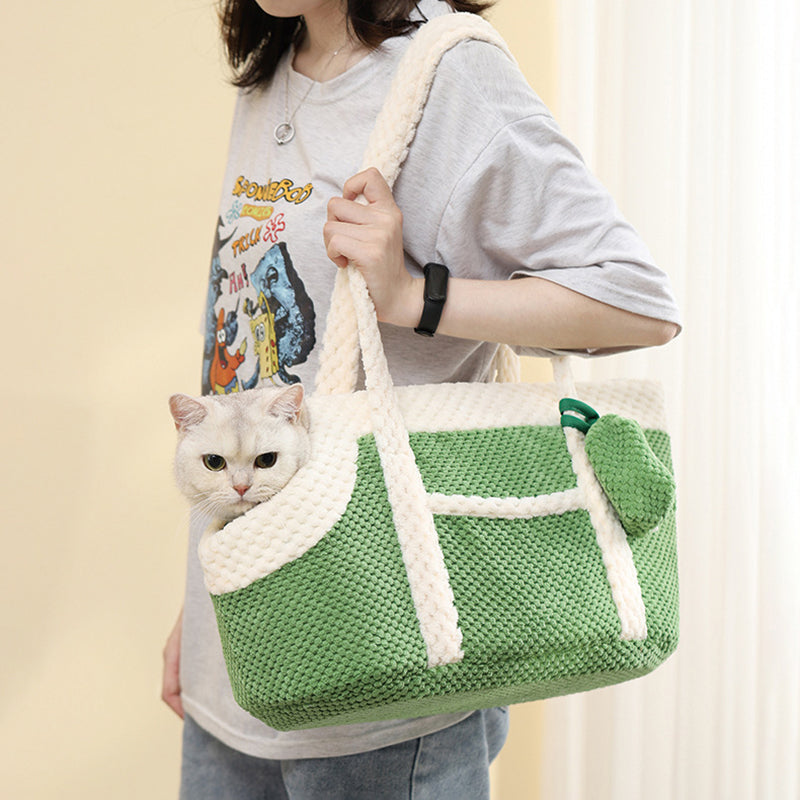 Plush pet travel bag