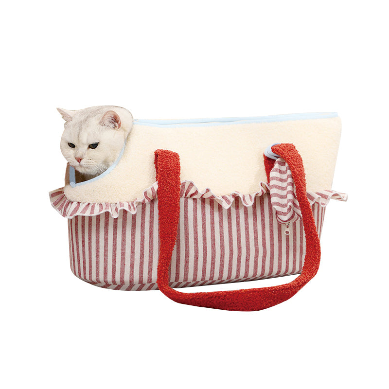 Plush pet travel bag