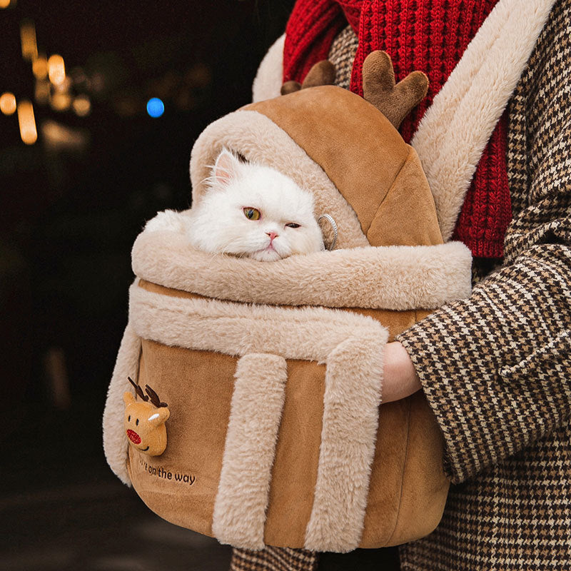 Winter Warm Cat Carrier for Outdoor