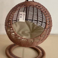 Hanging basket rattan-weaved cat house with waterproof mat
