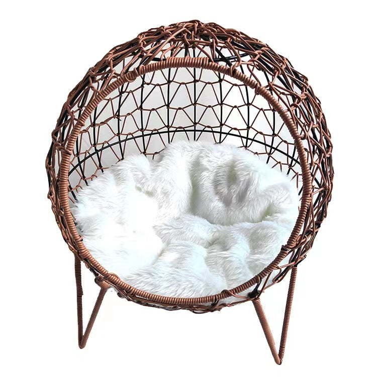 Rattan Round Condo with Cushion