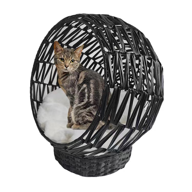 Hot air balloon rattan cat nest