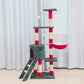 55" multi-level cat tree with ladder and condo