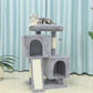 34 inches Faux Fur Cat Tree with 2 Condos